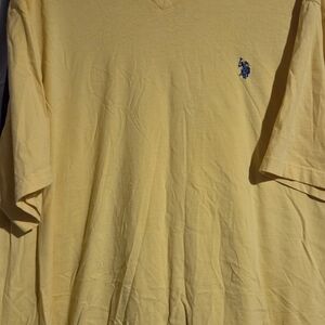 U.S. Polo Assn. Yellow V-Neck Short Sleeve Tee